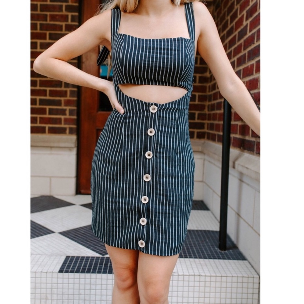 Kittenish Striped Dress Jessie James Decker